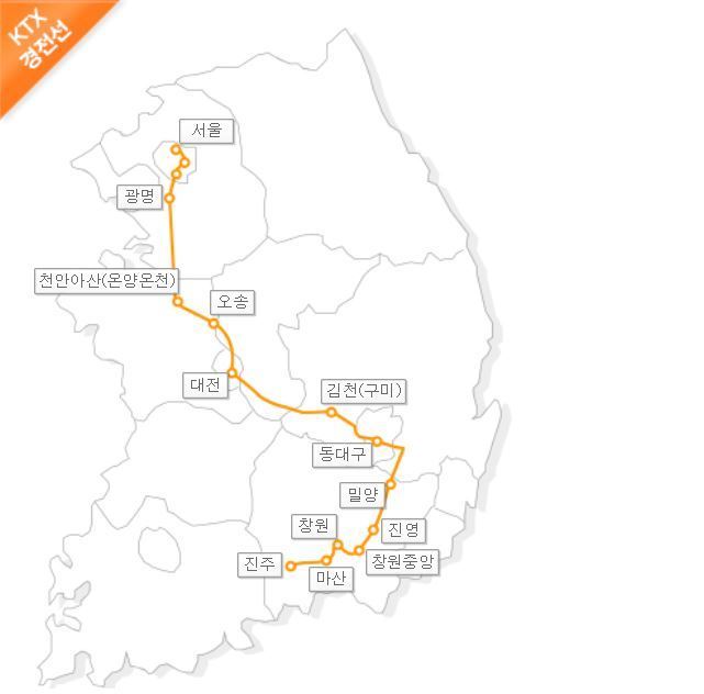 대한민국 KTX 노선도.jpg | 인스티즈