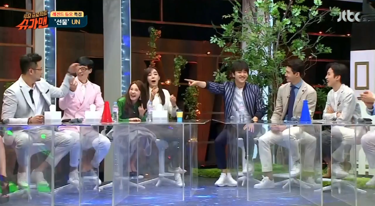 [슈가맨] 산다라박이랑 포옹씬 촬영 한후 UN김정훈이 놀란이유 -종편- | 인스티즈