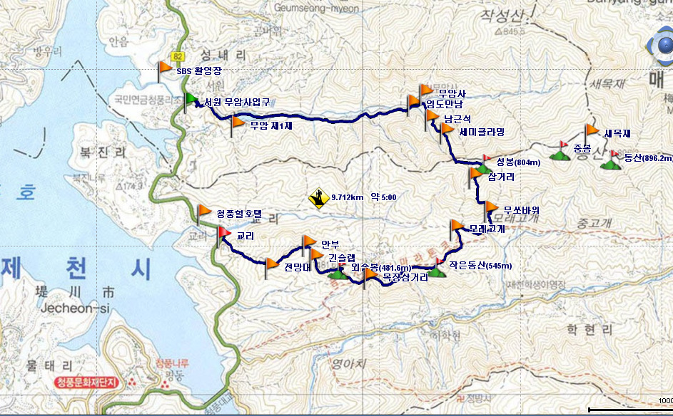 임도, 급경사지 이미지
