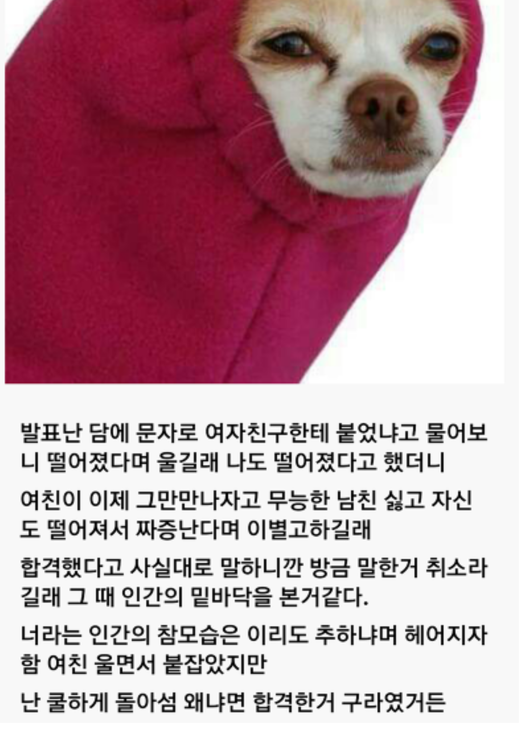 여친과 공무원시험을 준비하다가 나는 붙고 여친은 떨어졌다 | 인스티즈