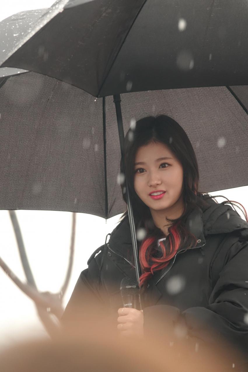 오늘자 눈오는 날 사나 사진.jpg | 인스티즈