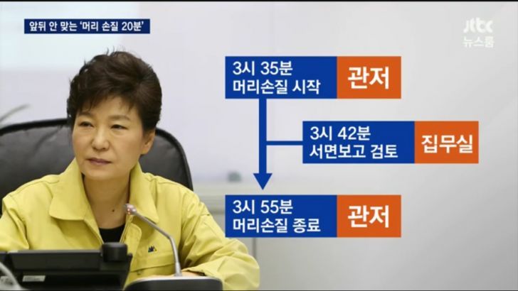 앞뒤 안 맞는 박근혜 머리 손질 20분.jpg | 인스티즈