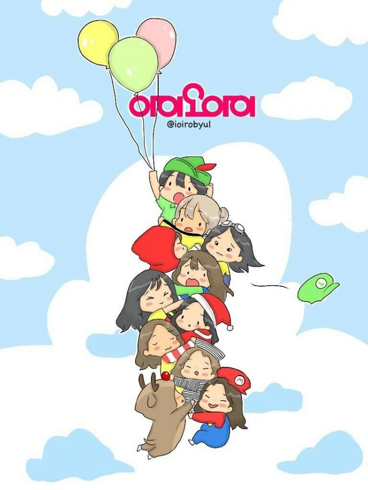 아이오아이 1주년기념짤 | 인스티즈