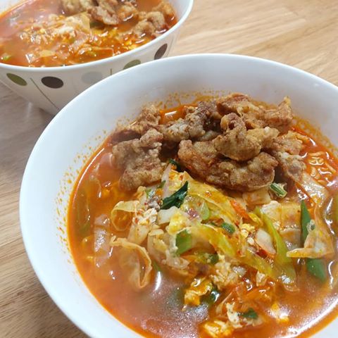 얼큰하고 시원한 탕수육! 돼지라면 gifjpg | 인스티즈