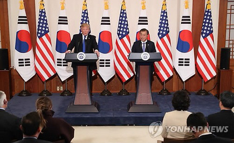 문재인 대통령과 트럼프의 공동기자회견.jpg | 인스티즈